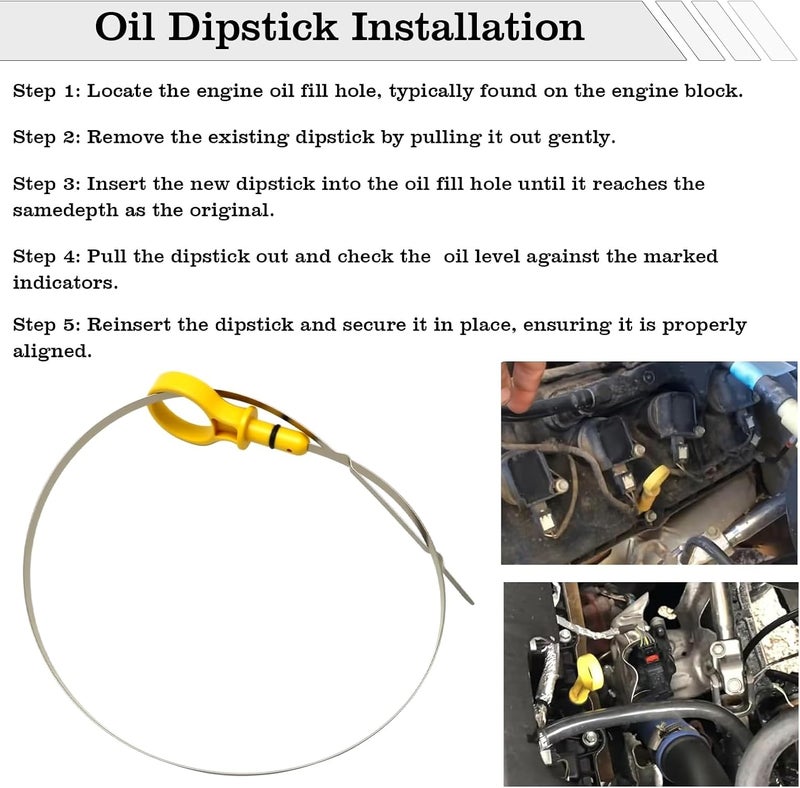 FBLOWMOD BR3Z-6750-B Engine Oil Dipstick Indicator, Compatible with Ford Expedition Transit F150 Lincoln Navigator Engine Oil Fluid Level Dip Stick Replace 921252 - Image 5